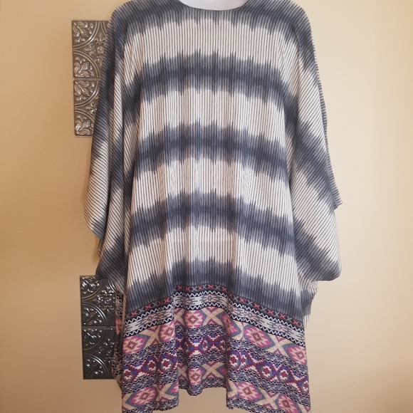 Look Mixed Print Kimono Lightweight Free Size - Picture 3 of 6